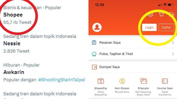 Shopee Error jadi trending topik di Twitter