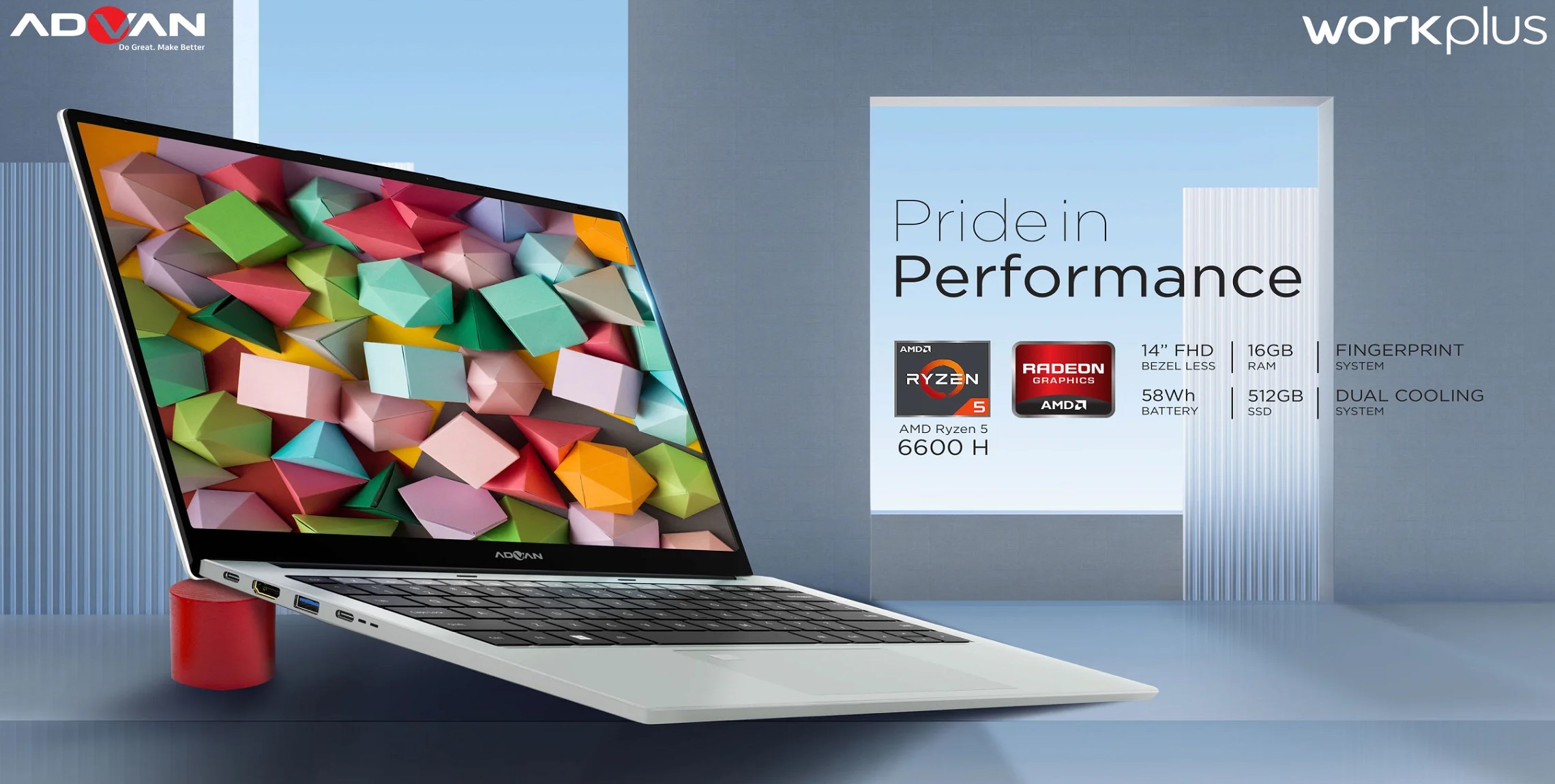 Advan Workplus: Rekomendasi Laptop Harga 7 Jutaan dengan Spesifikasi Mantep