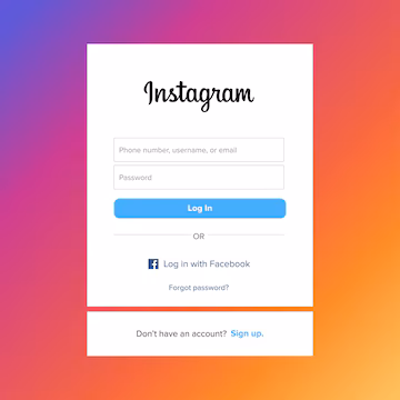 Login Instagram lewat Facebook