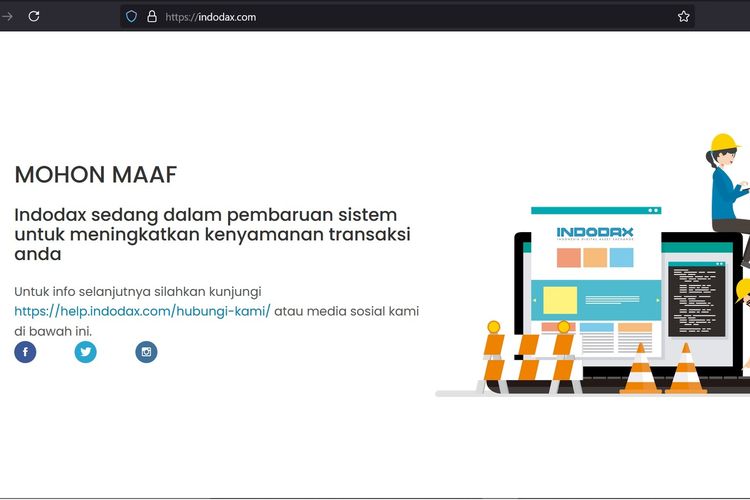 Platform Jual Beli Kripto Indodax Belum Pulih