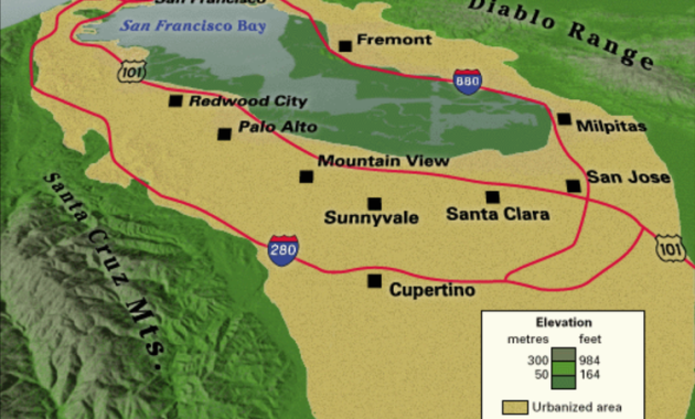 Letak geografis kawasan Silicon Valley